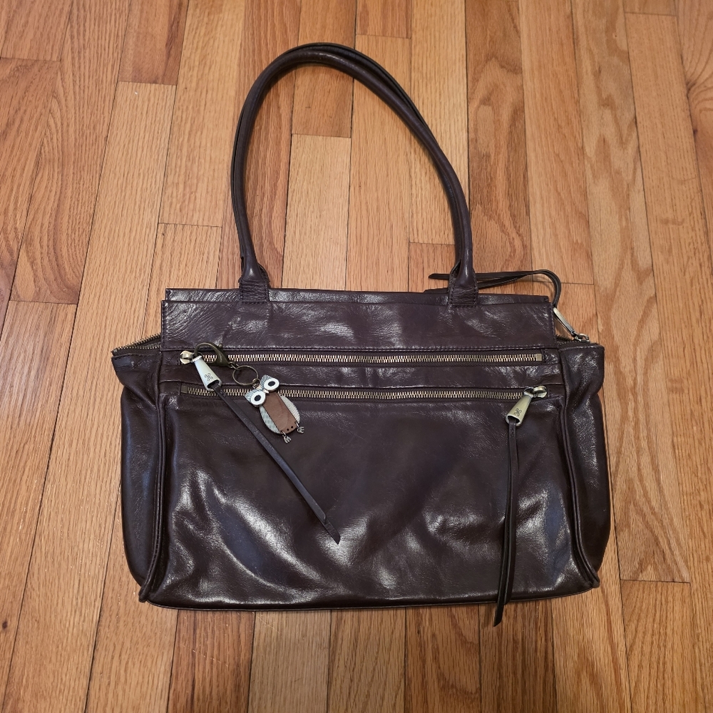HOBO Dark Brown Leather Shoulder Bag